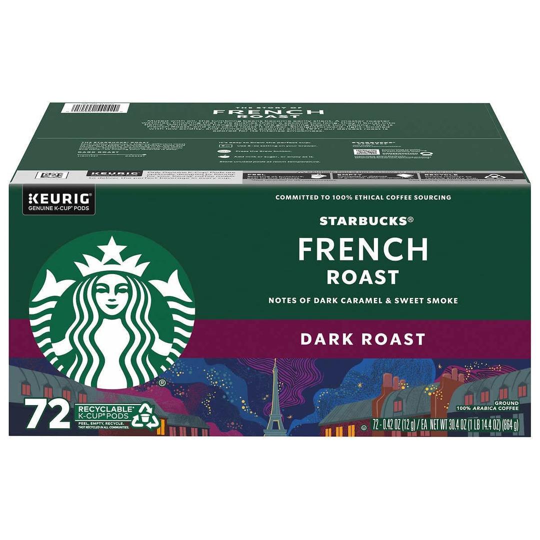 Starbucks French Roast K-Cups for Keurig, Dark Roast - 72 Count, BB February 11, 2024 