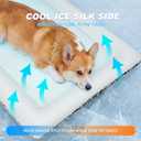 Dog Cooling Mat, Self Warming Cat Bed, Reversible Warm & Cooling Cat Bed, Winter Warm Cat Pad & Summer Cooling Cat Mat for Kittens & Small Dogs, Perfect for Crates, Beds & Sofas, Gray, 24" x 36"
