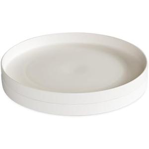Nordic Ware 8-Inch Lunch Plate, Set of 2, White, Microwave Safe Polypropylene