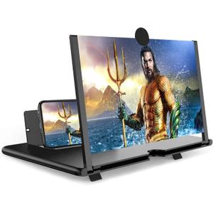 16 Inch Smartphone Screen Magnifier 3D HD Foldable Amplifier Phone Stand with Adjustable Angle Gift for Mom Dad Family Portable Universal Enlarger Movies Gaming Video
