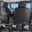 Huidasource Seat Covers for Dodge RAM, Waterproof Seat Cover for 2009-2018 RAM 1500, 2010-2025 2500/3500 Crew Mega Cab, 2019-2025 1500 Classic Only, Fits Curved Split/Single Bench (Full Set/Black)
