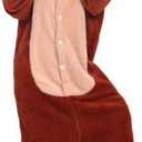 Luojida Onesie Adult Pajamas Cosplay Fleece Halloween Costume Unisex Sleepwear Jumpsuit Oversized Family Couples Pajamas XL