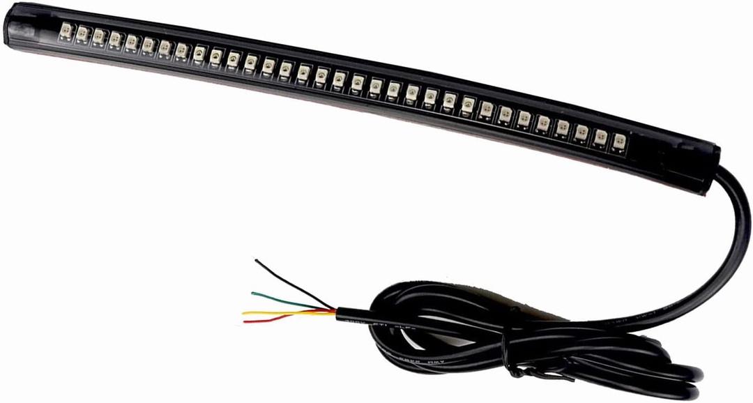 Universal led Light Strip Tail Brake Stop Turn Signal 32LED 8" Flexible led light for motorcycle