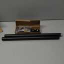 Curtain Rods for Windows 18 to 45 Inch(1.5-3.75 Feet),Black 1'' Diameter Drapery Rods with End Cap Style Design,Modern Adjustable Heavy Duty Curtain Rod,Size:18''-45''