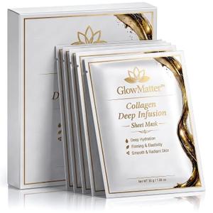Bio Collagen Face Mask, Korean Skin Care for Women | 30g x 5ea
Overnight Hydrogel Treatment for Glass Skin, Pore Minimizing & Firming Wrinkle Care with Hyaluronic Acid & Peptides