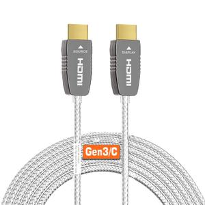 Crystal 8K HDMI Ultra High Speed Latest 2.1b Certified Fiber Optic Cable 25 feet 8K60Hz 4K120Hz 48Gbps eARC HDR HDCP2.3 for RTX4080/4090/3080/3090 Xbox PS5 AVR Projector LG/Samsung/Sony
