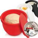 The Original MIXAID Silicone Bowl Insert Liners for KitchenAid Tilt-Head 5 Qt Stand Mixers - Replacement Mixer Accessories - Leak-Proof Design, Non-slip Base & Easy Clean - Set of 3 Liners & Lids