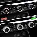 ASUBHA 4PCS Bling Car Accessories AC Knob Covers, AC Knob Trim, Air Conditioner Switch Audio CD Button Knobs Cover, Diamond Car Climate Knobs Button Trim Compatible with Most Vehicles