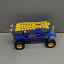 Monster Trucks Hauler Rhino with 3 Mini Diecast Monster Trucks & Super Ramp Launch, Monster Truck Toys for Kids 3-5 and up (Blue)