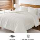 UGG King Size Comforters Set, Faux Fur Extra Soft Comforter Set King, Oversized Fluffy Reversible Cream Micromink Bedding with 2 Zipper Pillow Shams, Luxury White Bed Decor, Snow, Alondra