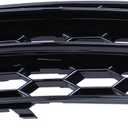 MOTOKU Pair Black Front Fog Light Mesh Grille Bezel Cover for Audi A6 C7 2012-2015 Left Driver and Right Passenger Side Honeycomb Type Grill Cover