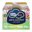White Cloud Ultra Comfort Lotion 3-Ply Facial Tissue with Aloe & Vitamin E, 18 Box Multipack, 60 Tissues Per Box