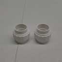 2 Pack 2" PVC Union Coupling Pipe Fitting (Socket x Socket) 2 Inch PVC Slip Union PVC Adapter Coupling Schedule 40, EPDM O-Ring, White