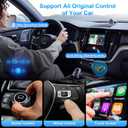 2 in 1 Wireless CarPlay Adapter for iPhone & Android Auto, Convert Wired to Wireless Carplay Adapter, Mini 2025 Upgrade Plug & Play Auto Connect Easy Use for Cars from 2016 and iPhone/Android