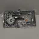 Bosomfr 16.5'' Farmhouse Chandelier 4-Light, Black Modern Light Fixture Cross Chandeliers for Dining Room Kitchen Island Bedroom, Rectangular Metal Pendant Light Fixture for Living Room