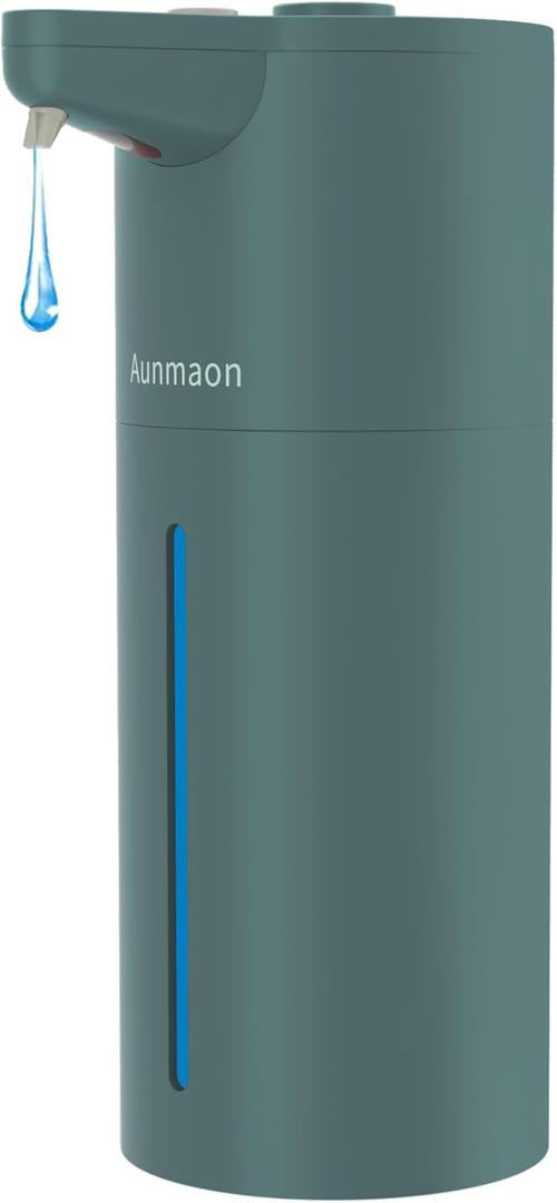 Automatic Soap Dispenser Touchless, Modern, Kitchen & Bathroom, Hands-Free, Adjustable Volume, Long Battery Life, Compatible with Thick & Thin Soap, Easy for Toddlers, Clog-Free, Green