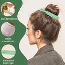 Bridesmaid Proposal Gift Set of 6 Bridesmaid Gifts Pearl Bride Hair Clips with Green Hair Ties, Bridal Shower Wedding Bachelorette Party Favors Gifts (Green)