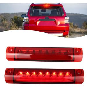 Red Lens LED 3rd Third Brake Light Replacement for Toyota 4Runner Highlander Prius Sienna,Center High Mount Stop Lamp with Sealing Gasket (Red)