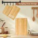 Bamboo Cutting Board Set of 3 for Kitchen, Chopping Boards with Juice Groove & Built-in Handles, Perfect for Meat, Vegetables, Fruits, Kitchen Gift for Home Cooks & Chef