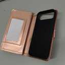 Tekcoo Wallet Case Compatible with iPhone 17 Air (6.6 inch) 2025 Luxury ID Cash Credit Card Slots Holder Carrying Pouch Folio Flip PU Leather Cover [Detachable Magnetic Hard Case] Strap [Rose Gold]