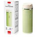 4 in 1 Travel Dispenser Bottles Shampoo Refillable Leak Proof TSA Compliant Size Containers Toiletries Toiletry with Pump Design Portable Organizer Conditioner Lotion Cream Vacation (Green)