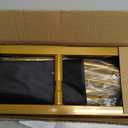 6.6FT Metal Wedding Arch Stand Gold Square Arched Backdrop Frame for Party Ceremony Valentines Day Birthday Bridal Baby Shower Garden Floral Balloon Arch Decoration