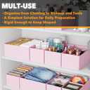 SpaceAid Drawer Organizer Clothes, 12 Pack Dresser Organizer Bins for Nursery, Closet Organization and Storage Dividers for Clothing, Baby Clothes, Underwears, Socks (Pink)