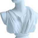 11.5inch Greek Diana Bust Sculpture , Vintage Simple Art,Symbol Of Good Luck And Wisdom,Decorations Applicable Home,Living Room,Bedroom,Office Desk Table Indoor,Gift For Women,Roman myth statue,White