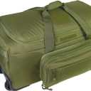 Greencity Duffel Bag Wheels Rolling Deployment Wheeled Military Suitcase Heavy-Duty Extra large deployment bag Capacity 32 Inch, Green