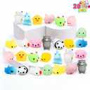 CAMIRUS Mochi Squishies Toys, 28PCS Kawaii Min Squishies Party Favors for Kids Stress Relief Toys, Classroom Prizes, Birthday Gifts, Basket Stuffers Filler, Easter Eggs Hunt, Easter Party Favors