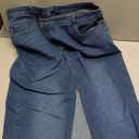 Women's Denim Skirt High Waist Front Slit Raw Trim Hem Pencil Skirt with Pockets Midi Jean Skirts XL