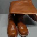 Coutgo Women's Knee High Boots Square Toe Chunky Block Heel Tall Boots Comfortable Low Heel Shoes 8