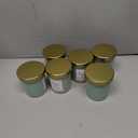 Sprayed Glass Candle W/Metal Lid Sage 6 Pack
