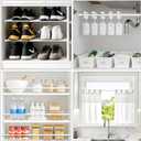 AIZESI Spring Tension Curtain Rods Short Tension Rod (White,18" to 27"-3Pcs)