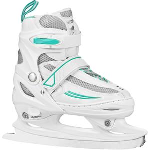Lake Placid Summit Girl's Adjustable Ice Skate White/Mint Small (10J – 13)
