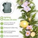 6 FT Pre-Lit Easter Garland with 20 LED Lights & 8 Mode Timer, Lighted Pastel Easter Egg Garland for Mantle Decorations, Olive Spring Garland with Artificial Egg & Flower for Fireplace Table Holiday