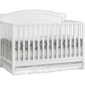 Oxford Baby North Bay 4-in-1 Convertible Crib, Snow White, GreenGuard Gold Certified, 54.8"L x 29.6"W x 42.5"H