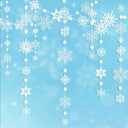 Decor365 Winter Wonderland White Snowflake Garland kit Hanging Snow Flakes for Christmas New Year Party Decoration for Home/ Office/ Showcase/ Ceiling/ Doorway/ Mantel/ Birthday/ Baby Shower/ Wedding