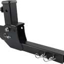 JDMSPEED Trailer Hitch Folding 2" Trailer Hitch 500LB Capacity Shank Mount Cargo Wheelchair Carrier Adapter