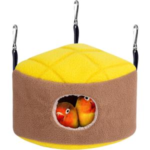 Plush Bird Nest for Cockatiel Bird, Parakeet Cage Accessories, Small Bird House for Cage