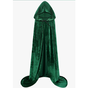 Sarfel Hooded Cloak Velvet Cape with Hood Halloween Capes Women Witch Costume Vampire Cloak Wizard Robe Men Cosplay Costume Size M