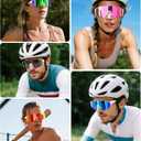 STORYCOAST Polarized Sports Sunglasses for Men Women,Driving Fishing Cycling Mountain Bike Sunglasses UV400 Protection