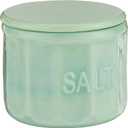 Tablecraft Salt Cellar with Lid, 3.75" x 3.75" x 3.125", Green