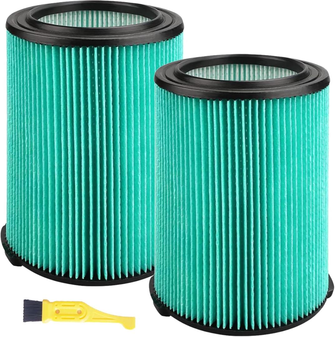 2 Pack Replacement VF6000 Filter for Ridgid Shop Vac Filters 5-20 Gallon, 5-Layer Wet/Dry Rigid Shop Vac Filters Compatible with WD5500 WD0671 WD6425 WD7000 WD1280 WD1851 WD1680