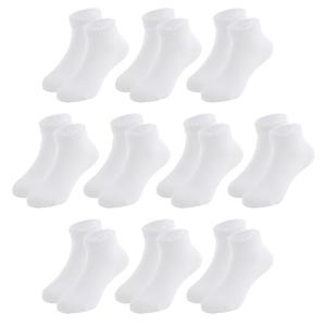 Hoomore Unisex Kids Ankle Socks,Seamless Low Cut Sport & Everyday Socks for Boys Girls,Soft Breathable Cotton,10 Pairs 4-8 Years, White