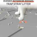 Large Silicone Cat Litter Mat, Waterproof/Urineproof, Litter Recycling, Easy to Clean, Soft on Kitty Paw (22"X34"- Grey)