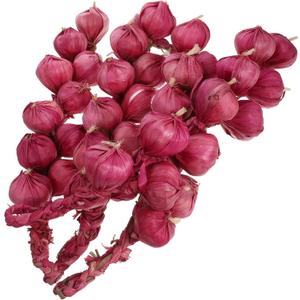 4pcs Simulated Garlic String Lifelike Hanging Garlic Strings for Home Supermarket Photography Props Material for Decorations