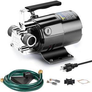 Trupow Water Transfer Pump, 115V 1/10HP 330GPH Electric Utility Water Pump with 6ft Water Hose Kit, Portable Small Water Pump For Pool Draining, Removing Water From Rain Barrel, Aquariums, etc.