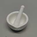 ONTUBE Mortar and Pestle Set, Ceramic Stoneware Spice Herb Grinder Pill Crusher Set (3.2 Inch)