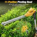 Pole Hedge Trimmer for Dewalt 20V Battery, Pole Trimmer with 135Adjustable Head,Sectional Extension Pole with 16 FT Reach,16-Inch Dual-Action BladeBattery Not Included